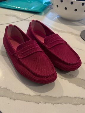 Rothy’s driver shoe - Magenta Slip-On Loafers - Casual Canvas Penny Loafers